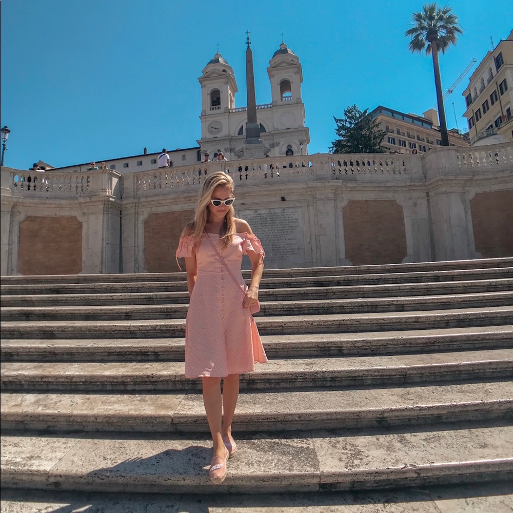 Gal Meets Glam Pink Polka Dot Dress